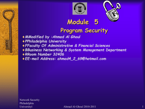 Module  5 Program Security 