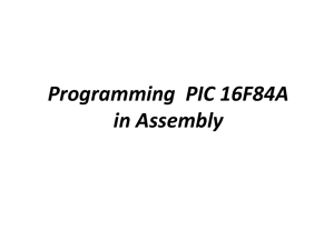 Programming  PIC 16F84A in Assembly