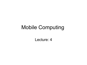 Mobile Computing Lecture: 4