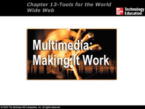 Chapter 13-Tools for the World Wide Web