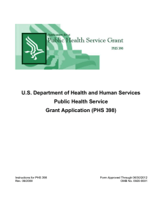 U.S. Department of Health and Human Services Public Health Service