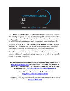 L’Oréal USA Fellowships For Women In Science