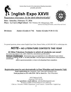 English Expo XXVII to be sent electronically!  R