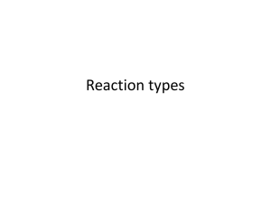 Reaction types