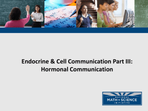Endocrine &amp; Cell Communication Part III: Hormonal Communication