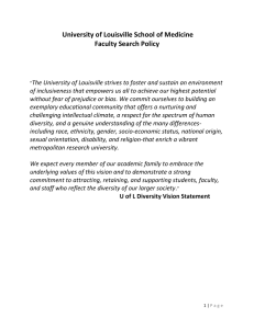 University of Louisville School of Medicine Faculty Search Policy