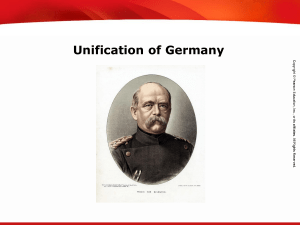 Unification of Germany Calculate percent composition and empirical and molecular formulas.