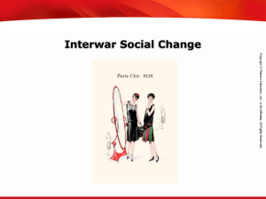 Interwar Social Change Calculate percent composition and empirical and molecular formulas.