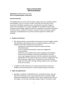 Division of Student Affairs 2009-10 Annual Report  Department: