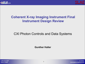 CXI Photon Controls and Data Systems Coherent X-ray Imaging Instrument Final