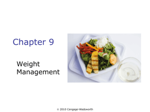 Chapter 9 Weight Management 