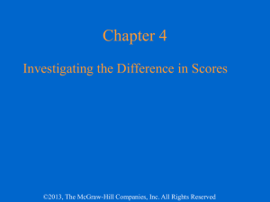 Chapter 4 Investigating the Difference in Scores