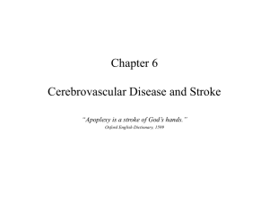 Chapter 6 Cerebrovascular Disease and Stroke Oxford English Dictionary, 1599