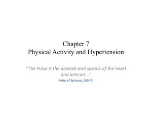 Chapter 7 Physical Activity and Hypertension and arteries…”