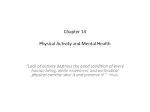 Chapter 14 Physical Activity and Mental Health
