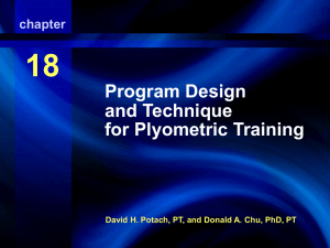18 Program Design and Technique for Plyometric Training