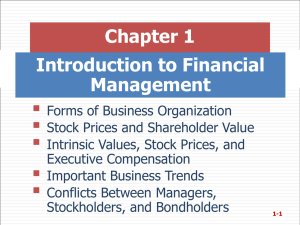  Chapter 1 Introduction to Financial Management