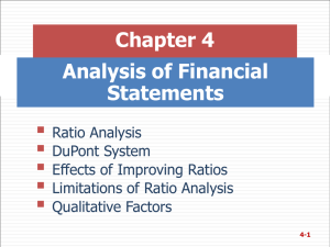  Chapter 4 Analysis of Financial Statements