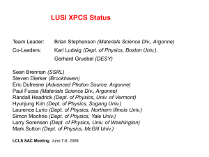 LUSI XPCS Status