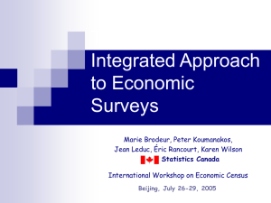 The Canadian Integrated Approach to Economic Surveys