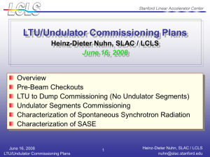 LTU/Undulator Commissioning Plans
