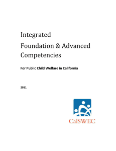 Integrated Foundation &amp; Advanced Competencies For Public Child Welfare in California