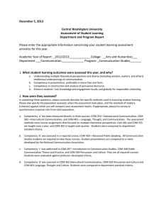 December 5, 2013  Central Washington University Assessment of Student Learning