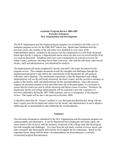 Academic Program Review 2006-2007 Executive Summary M.S. Organization and Development