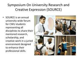 Symposium On University Research and Creative Expression (SOURCE)