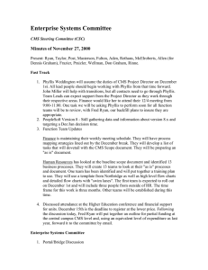 Enterprise Systems Committee Minutes of November 27, 2000