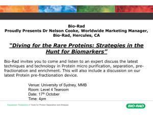 “Diving for the Rare Proteins: Strategies in the Hunt for Biomarkers”