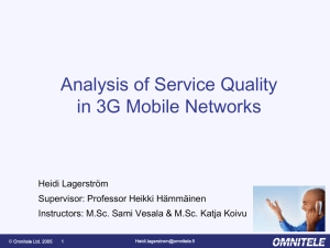 Analysis of Service Quality in 3G Mobile Networks