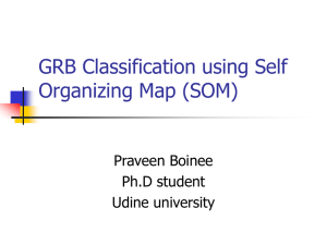 GRB Classification using Self Organizing Map (SOM) Praveen Boinee Ph.D student