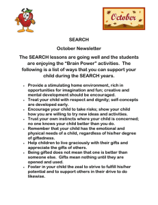 SEARCH October Newsletter The SEARCH lessons are going well and the students
