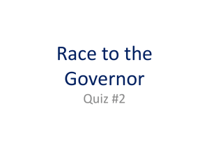 Race to the Governor Quiz #2