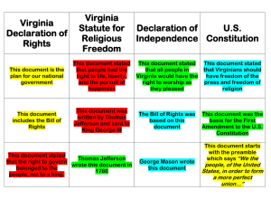 Virginia Statute for Declaration of U.S.
