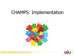 CHAMPS: Implementation