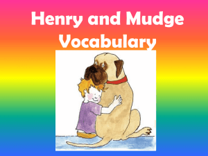 Henry and Mudge Vocabulary