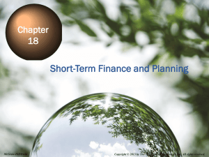 Short-Term Finance and Planning Chapter 18 18-1