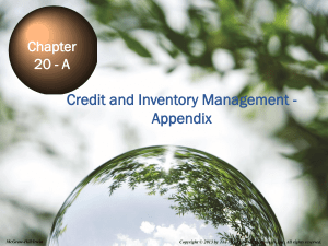 Credit and Inventory Management - Appendix Chapter 20 - A