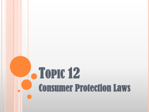 T 12 OPIC Consumer Protection Laws