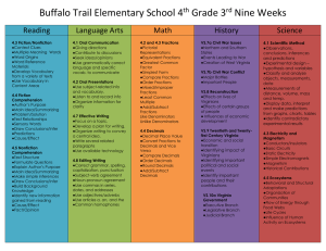 Buffalo Trail Elementary School 4 Grade 3 Nine Weeks Reading