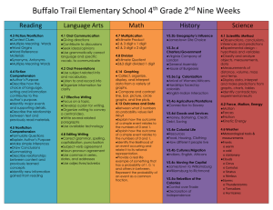 Buffalo Trail Elementary School 4 Grade 2 Nine Weeks Reading