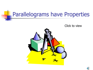 Parallelograms have Properties Click to view