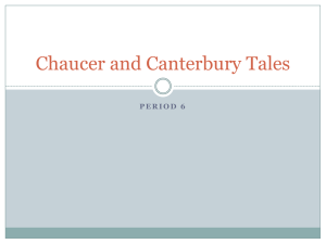 Chaucer and Canterbury Tales