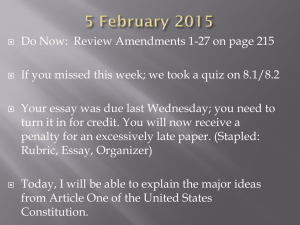 Do Now:  Review Amendments 1-27 on page 215
