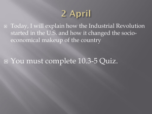 Today, I will explain how the Industrial Revolution