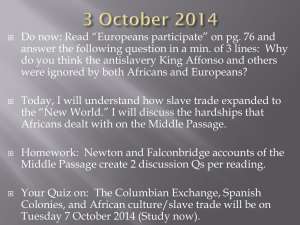 Do now: Read “Europeans participate” on pg. 76 and