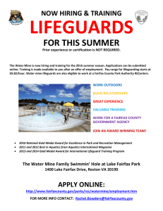 LIFEGUARDS FOR THIS SUMMER NOW HIRING &amp; TRAINING