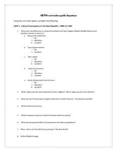 US/VA curriculum guide Questions  Using the curriculum guide, complete the following;